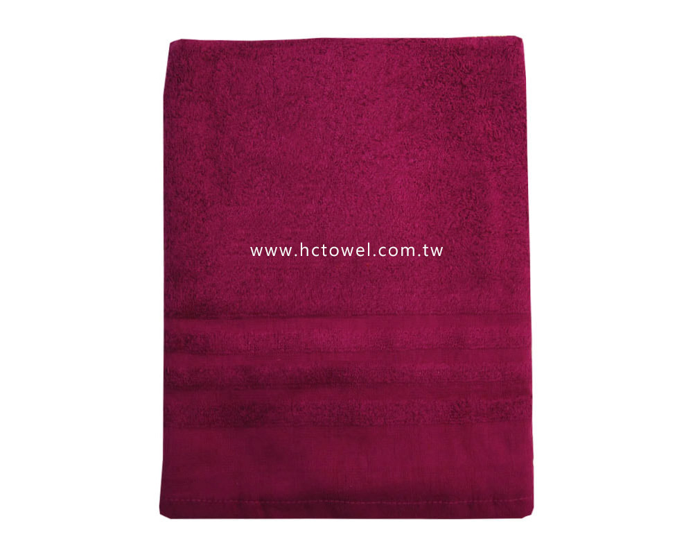 8兩三平頭中浴巾(棗紅色)美容毛巾
